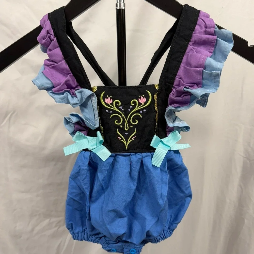 Blu Moon Handmade‎ Design Baby Girls 3-6M Little Sister Emmy Romper Costume